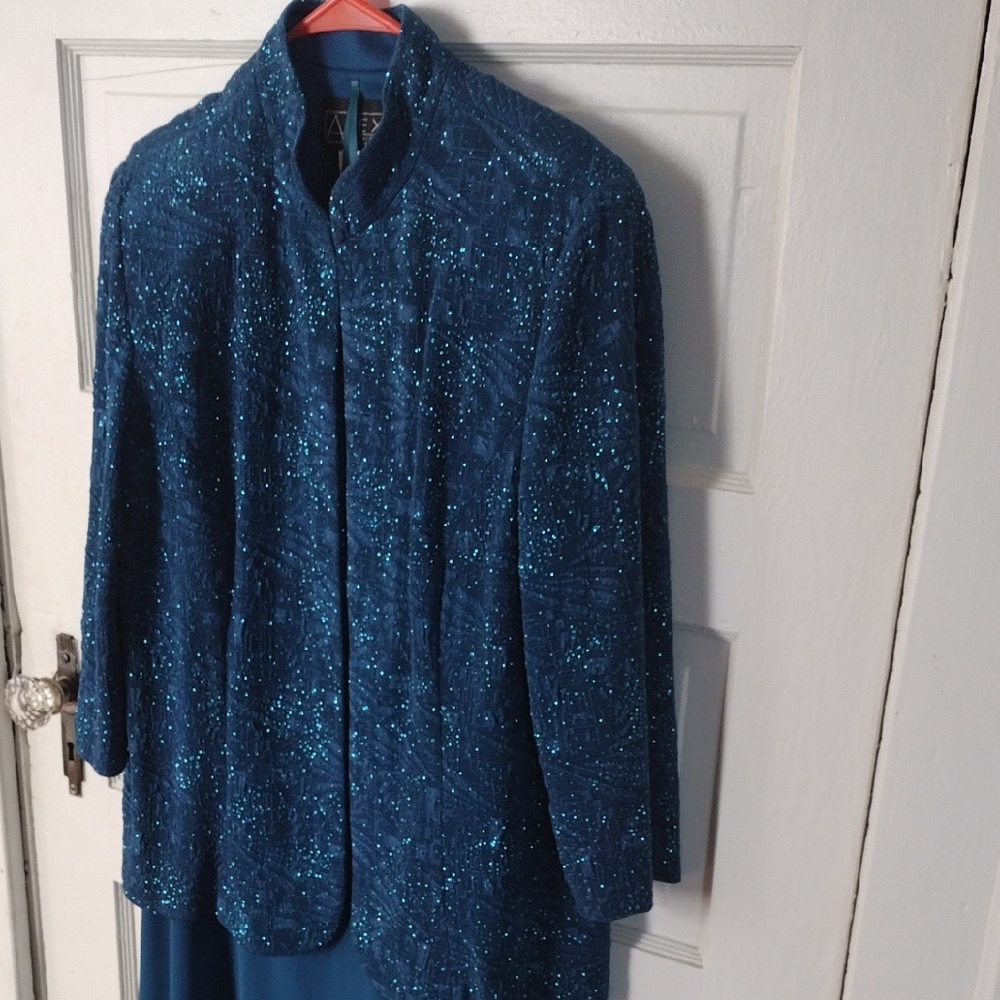 Alex Evenings Dark Teal Two Piece Formal Dress